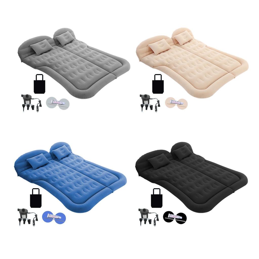 Inflatable Car Air Mattress Accessory Waterproof with Pump Bed Back Seat for Automotive
