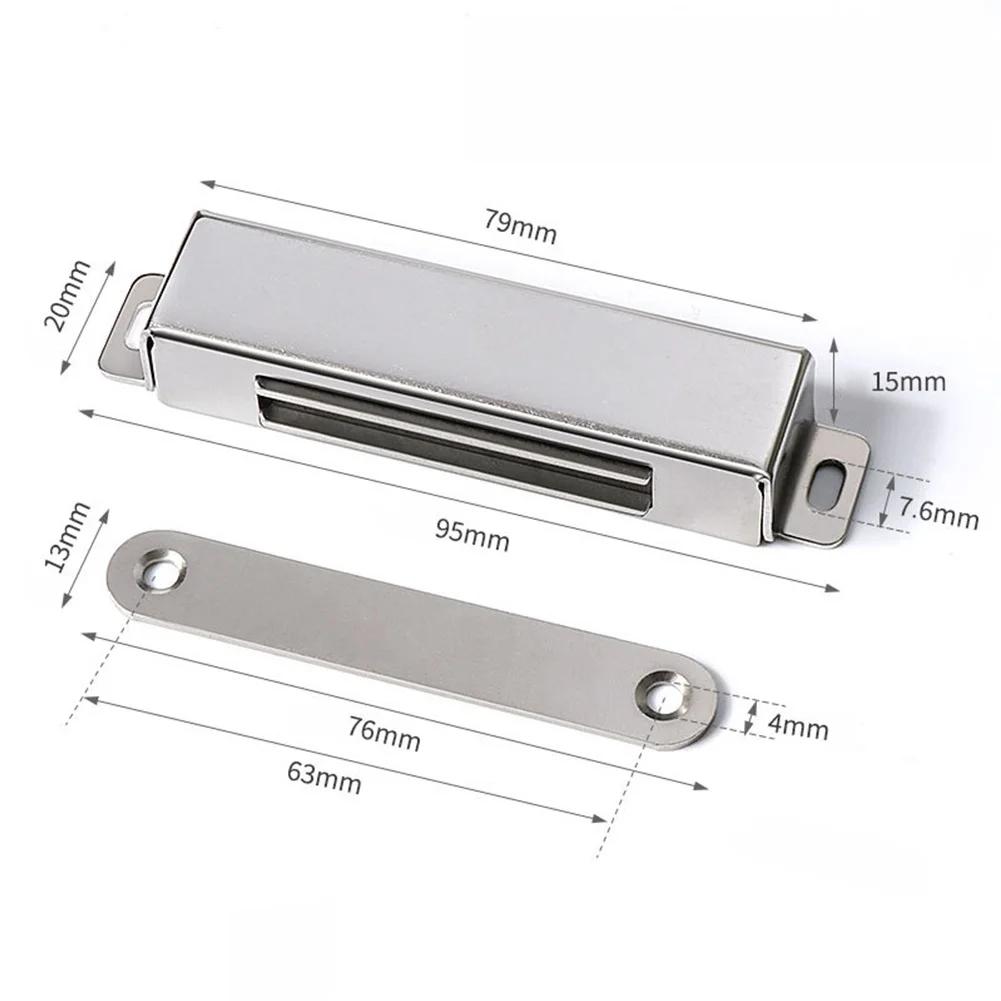 Magnetic Door Catch Strong Heavy Duty Cupboard Magnets Kitchen Cabinet Catches Magnet Latches Stainless Steel For Door Cupboard