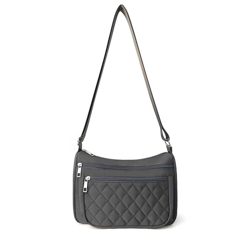 Feihong Women's Diamond Lattice Crossbody Bag - Large-Capacity Embroidered Shoulder Backpack