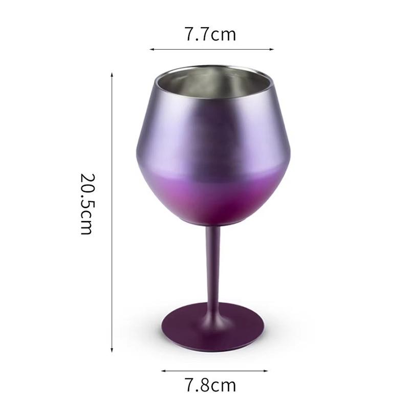 14oz Stainless Steel Double-layer Goblet Two-in-one Detachable Heat Cold Wine Glass Coffee Cup Kitchen Coffee Bar Accessories