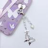 Fashion Star Bowknot Butterfly Hanging Pendant Sweet Phone Strap Bag Decoration Portable Hanging Lanyard for Girls Women