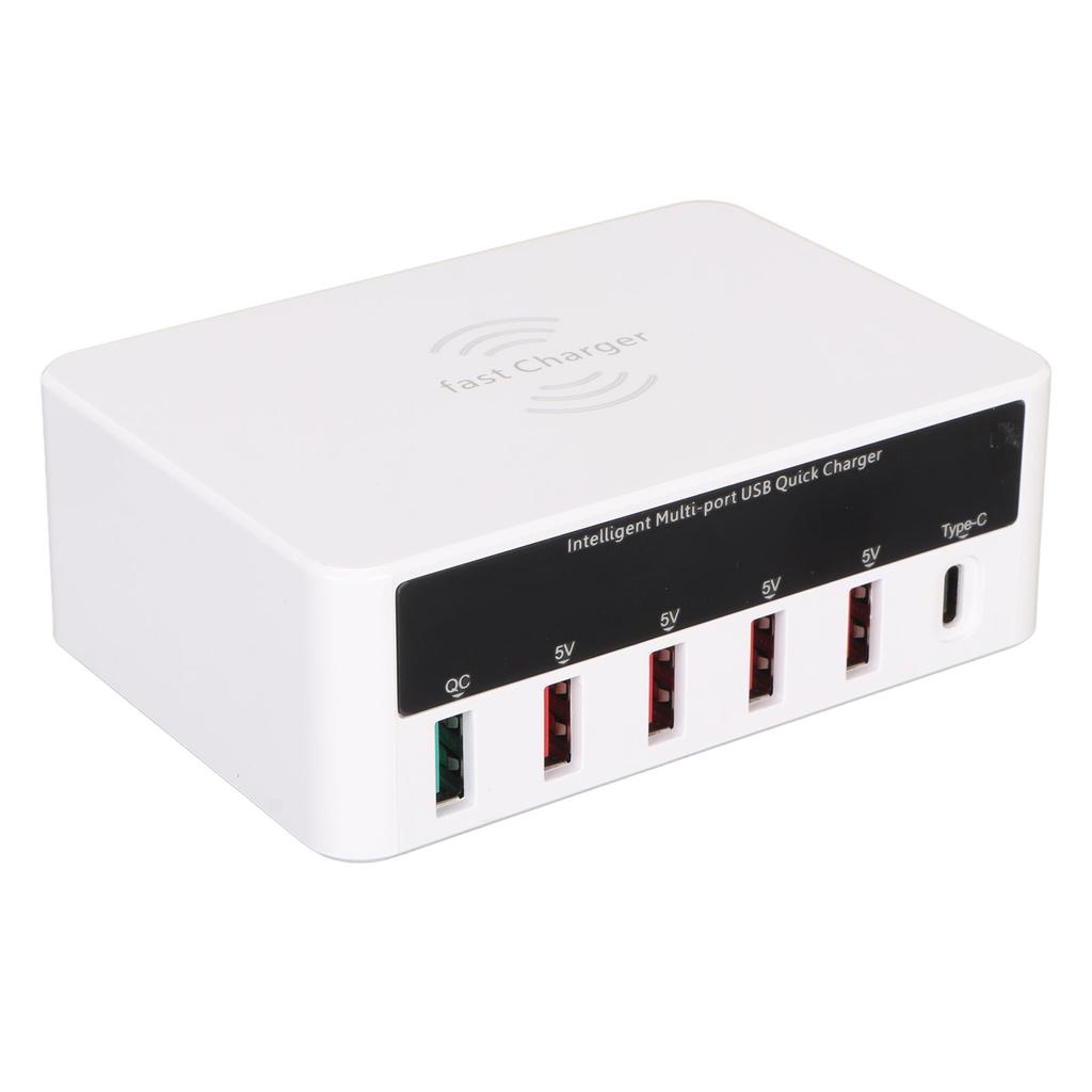 USB Fast Charging Station Wireless Multi Port 6 Ports 50W USB Fast Charging Station 100‑240V