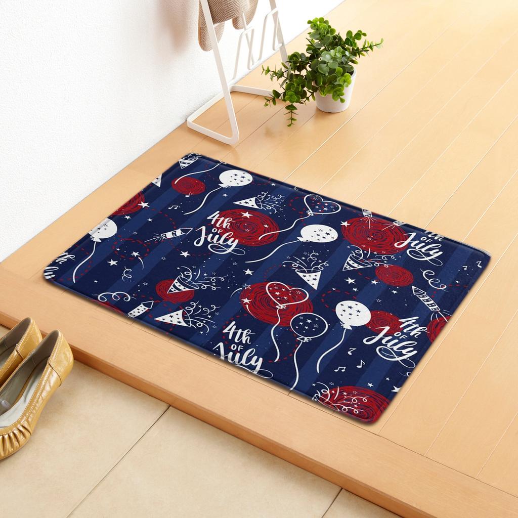 Independence Day Home Door Mat Toilet Bathroom Non-Slip Mat Bedroom Living Room Carpet Floor Mat