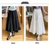 Women's White Lace Ruffled Midi A-line Cake Skirt - 2026 Spring/Summer