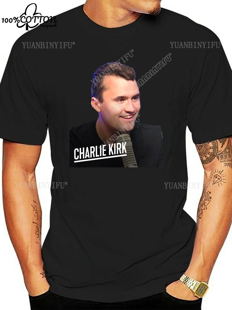 Heißer Stil Lässig FREEDOM Charlie Kirk Bedrucktes T-Shirt Locker 100% Baumwolle Freizeit Unisex Shirt Heißes Produkt S-6XL