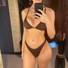 4PCS Halter With Sarong Long Sleeve Bikini Female Swimsuit Women Swimwear Four-pieces Bikini Set Bather Bathing Suit Swim V6338B