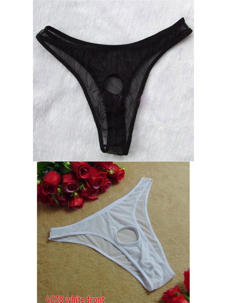 T-String transparent pentru bărbați, inserabil, cu expunere a penisului și a feselor, pentru cupluri