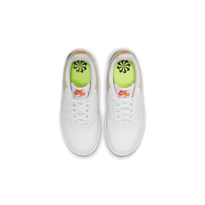 Nike Air Force 1 Crater 'Move To Zero - White Orange' GS Sneakers DH4339-100