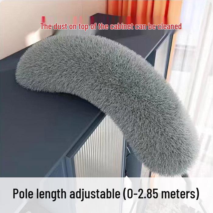 2.8m Extra Long Telescopic Bendable Feather Duster for Cobwebs - Non-Shedding