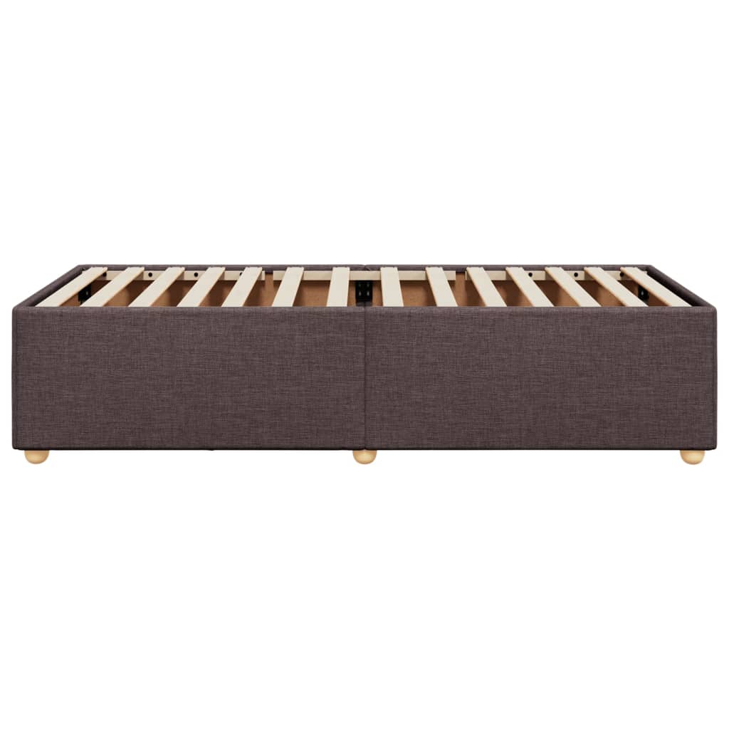 Bed Frame Without Mattress Dark Brown 90 X 200 Cm Fabric