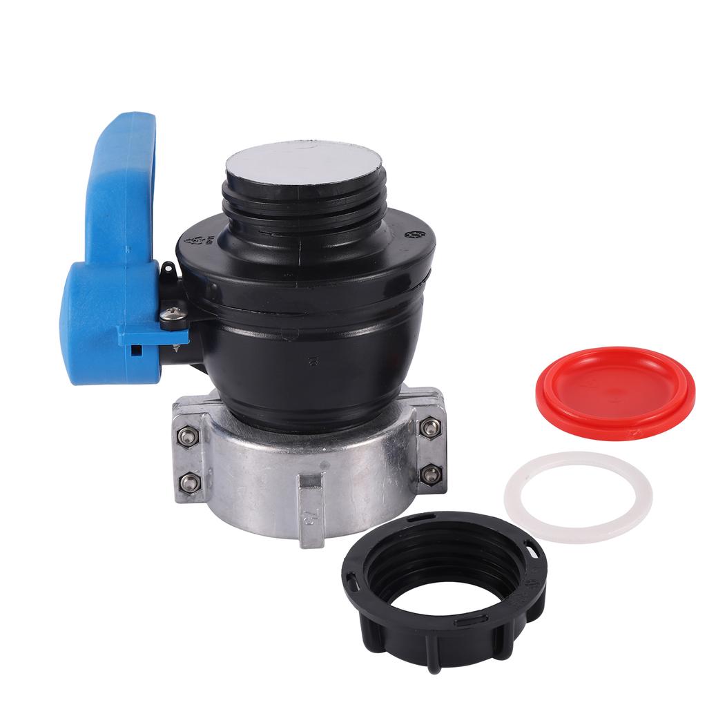 75mm IBC Tote Adapter Heavy Duty S75X60 Coarse Thread Ball Valve Connector IBC Tank Coarse Thread Adapter Ball Cap Valve