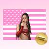 MEGAN Katseye Pink Amerikanische Flagge Wanddeko Wandteppich Geschenk für Fans College-Geschenk Wohnheim-Dekor Wandteppich