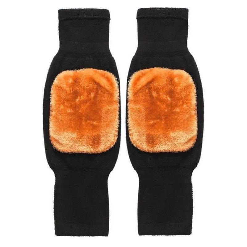 Mary Cashmere Strap Knee Pads, Warm Old Cold Legs, Extended Leg Pads, Long Tube Cover for the Elderly, Thickened and Non-slip for Men and Women