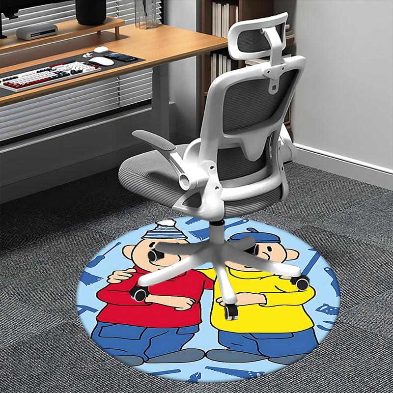 

Pat & Mat Round Chair Mat - Perfect for Home Decor, Office Use, and Gifts! Ideal for Bedrooms 80cm