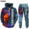Dog 3D Printed Unisex Hoodies Cute Hoodie German Shepherd Hoodie Tops Casual Sweatshirt Pop Mens Womens Two Suit