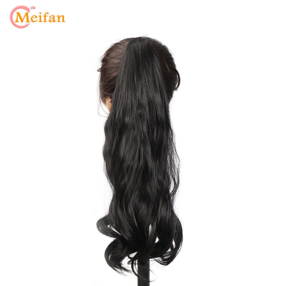 Synthetic Big Wavy Claw Clip On Ponytail Hair Extension For Women Pony Tail Hair Hairpiece Heat Resistant