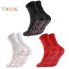1 Pair Winter Heated Socks Particle Sole Massage Promote Circulation Self-heating Socks Mid-tube High Elasticity Warm Slipper Socks
