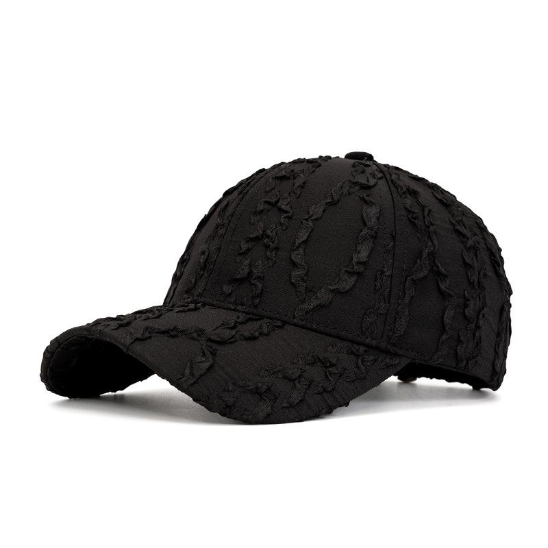 

Женская плиссированная бейсболка Весенне-летняя кепка от солнца чёрный