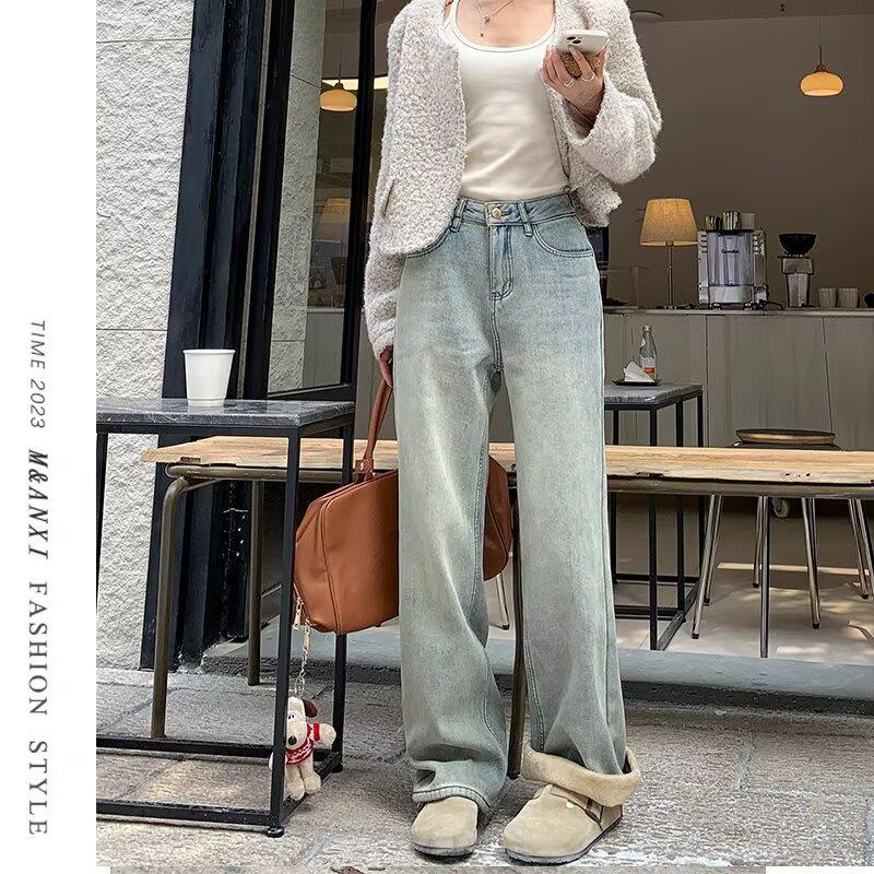 

Женские джинсы прямого кроя большого размера, стройнящие - Осень/Зима 2024 2XL