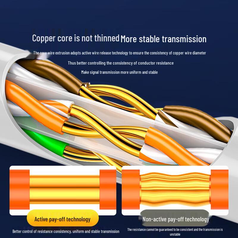 SAMZHE CAT6 Unshielded Gigabit Ethernet Cable, 305m