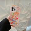 Custodia Morbida in Silicone con Orso Cartone Animato Ragazza Felice Graffiti Amore Auto Per Iphone 14 Pro Max Plus 13 11 12 Promax 3d Carina Capa Posteriore