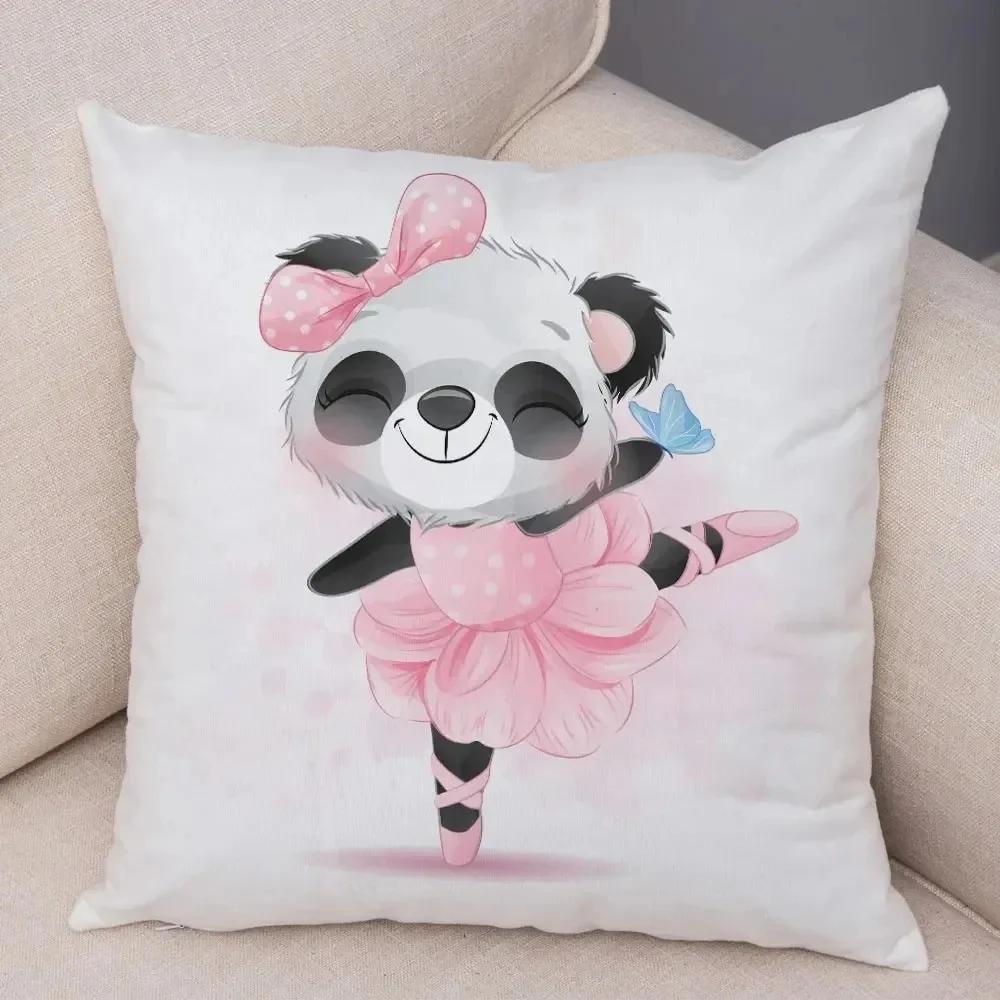 Cartoon Chinese Panda Decorative Pillowcase Car Ornaments Office Living Room Sofa Home Pillowcase Perfect Gift for Children