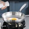 316 Stainless Steel Frying Pan Wok Non-stick Cooking Uncoated Steak Gas Stove Pot Induction General Saucepan Kitchen Cookware