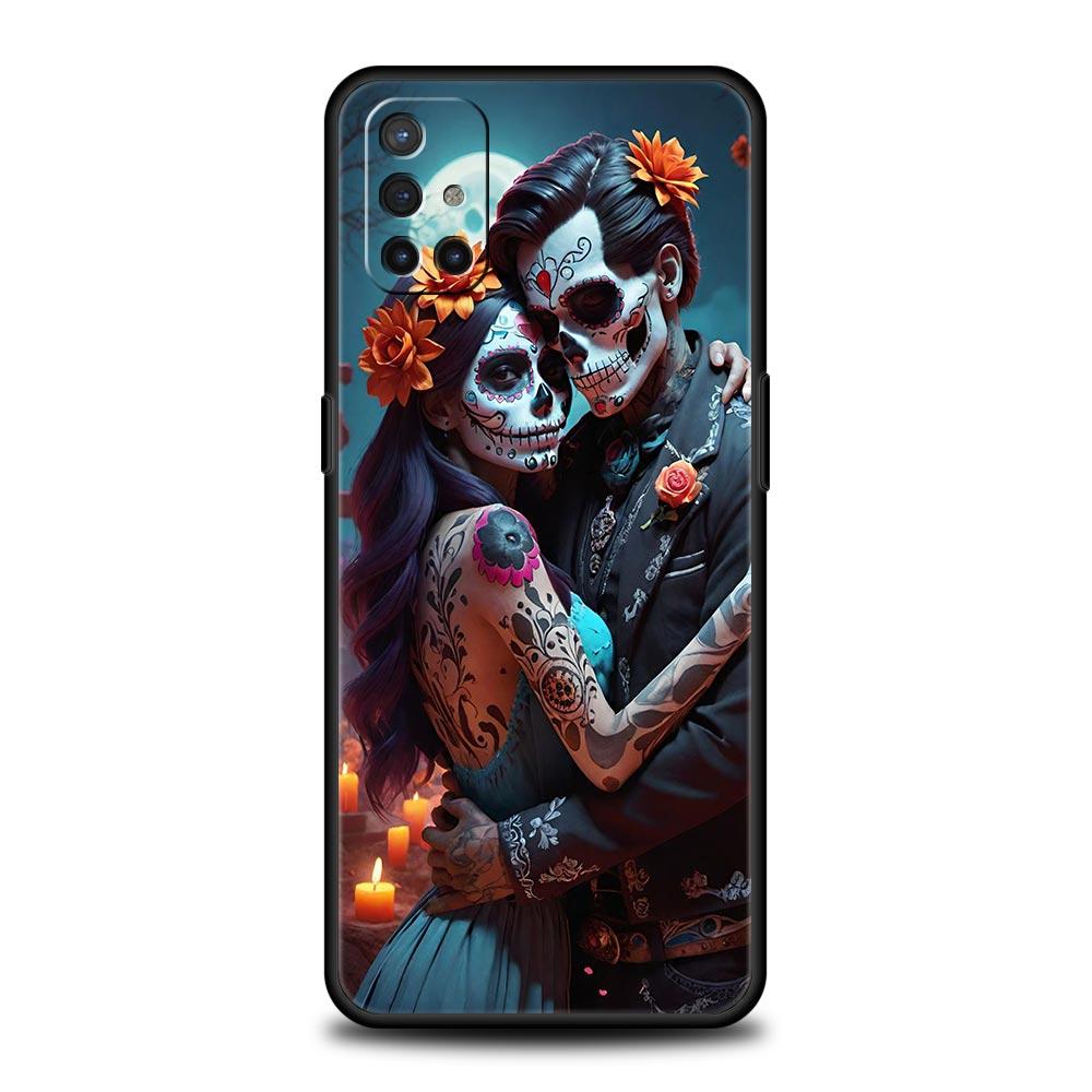 

Phone Case For Oneplus 13R 12R 10R 13 12 11 10T Nord N100 N10 Z N30 CE 3 2 2T Pro Lite 5G Soft TPU Cover Skeleton Love Skull Bag OnePlus 12R