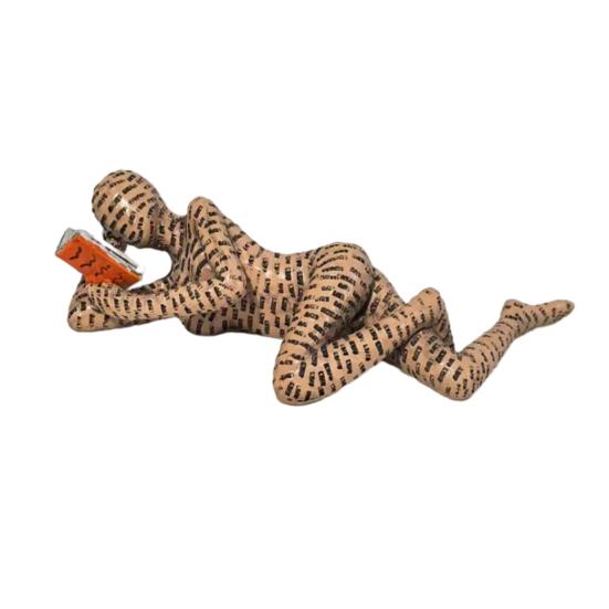 

Абстрактна Читаюча Чоловіча Фігурка Сучасна Сидяча Лежача Статуетка Чоловіка з Листом Домашній Офіс Кабінет Художня Прикраса Орнамент F