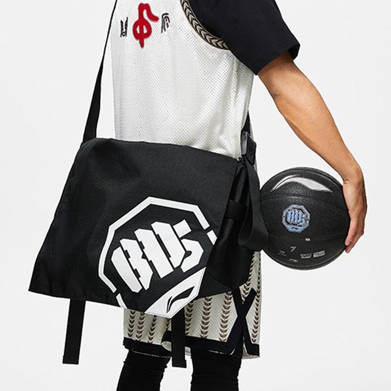 New LiNing Badfive Polyester Shoulder Bag Crossbody Bag Unisex Black ABST241-1