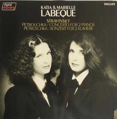 LP Record KATIA ET MARIELLE LABQUE IGOR STR  Petrouchka  Concerto For 2 Pianos  4103011 Philips 1983 Netherland Classical Used