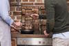 2x GLASS PROTECTIVE PLATE FOR STOVE 40x52 WOOD