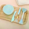 4pcs Face Mask Mixing Bowl Set, DIY Facemask Mixing Tool Kit, Facial Mask Bowl Stick Spatula Silicone Soft Face Brushes