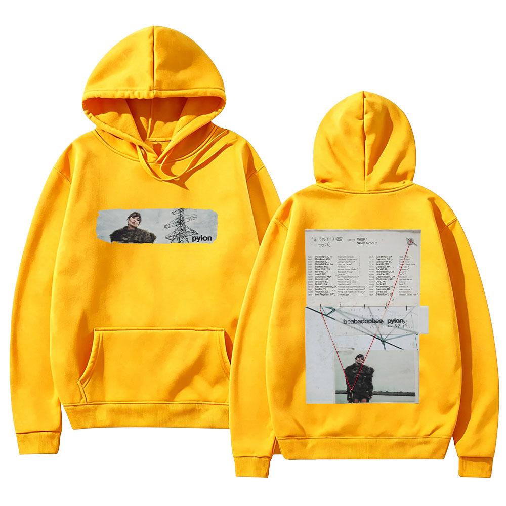 Beabadoobee The Powerlines Tour ‘26 Hoodies Retro Vintage Print Sweatshirts Men Womrn Fashion Casual Long Sleeve Loose Pullovers