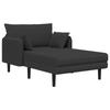 Large Chaise Longue Dark Gray Boucle