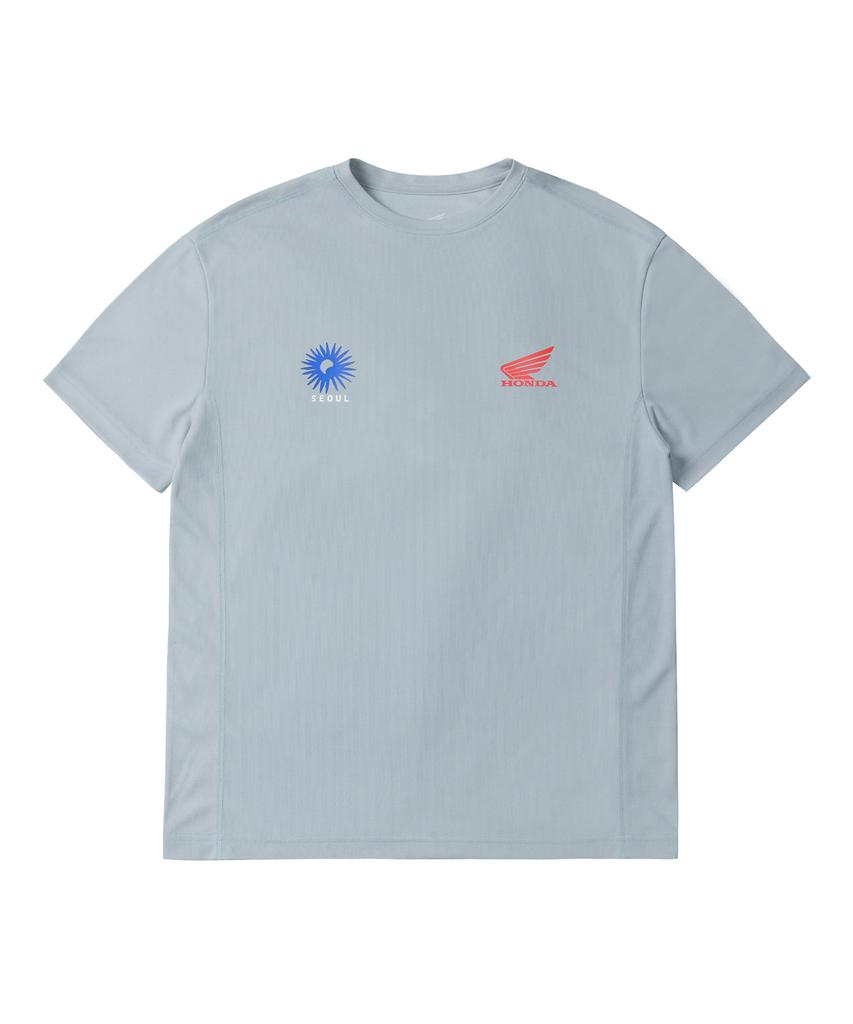 PHYPS MOTORCYCLE Seoul Motorcycle Running Short Sleeve Blue Gray