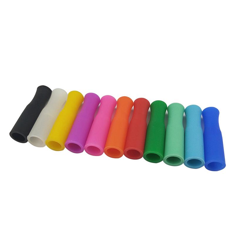 10Pcs Caps Anti-Scald Teeth Protector Bar,Reusable Stainless Steel Straw Food Grade Accessories Silicone Tips 6Mm Silicone Nozzle
