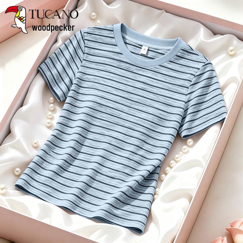 TUCANO Women s Striped Short Sleeve T-Shirt M светло-синий