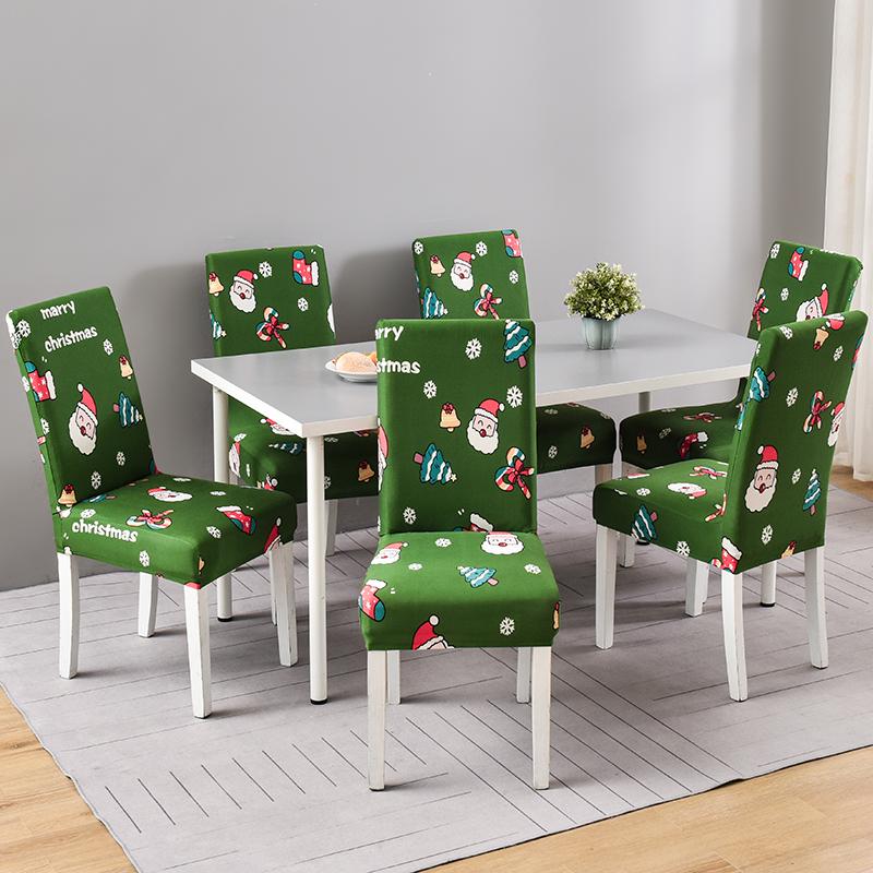 34 Color Christmas Chair Covers Dining Room Stretch Seat Protector Chair Covers for Kitchen Office Hotel Banquet Ceremony Party 2/4/6 Pieces