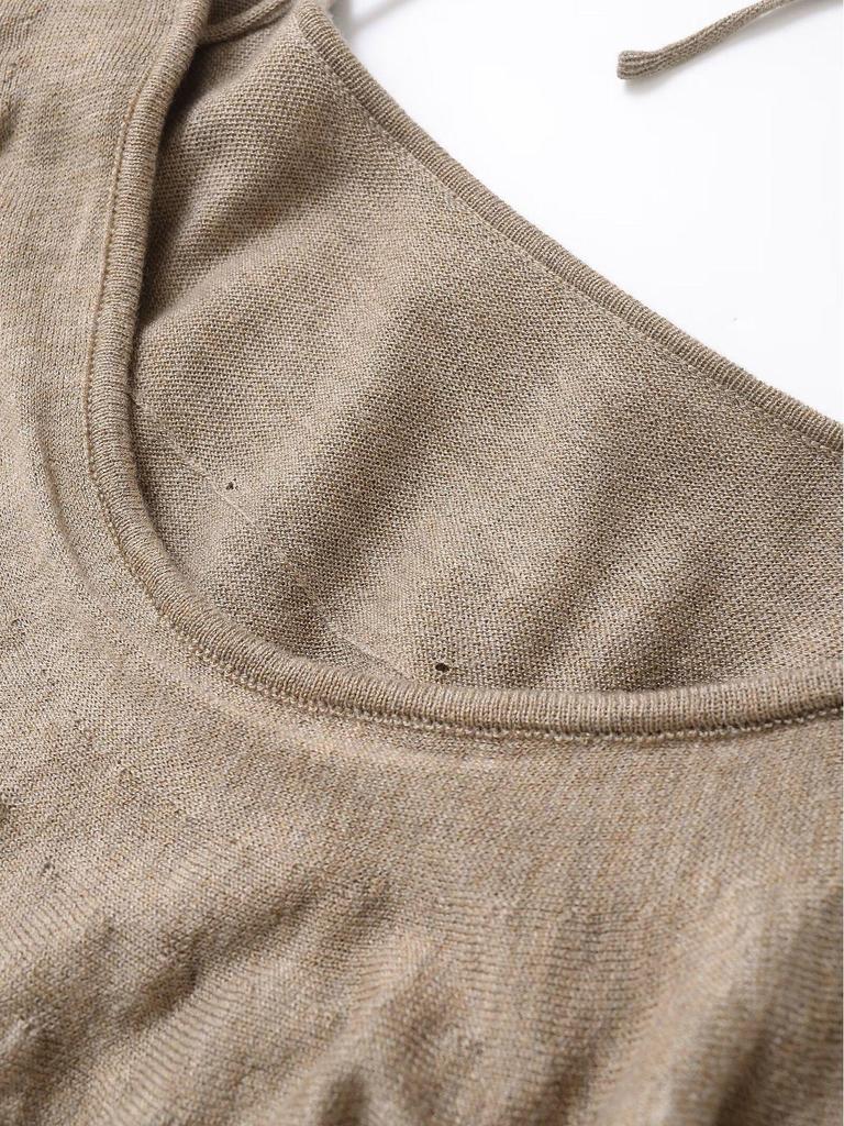 2025 Spring Women's European & American Style Layered Knitted Sweater