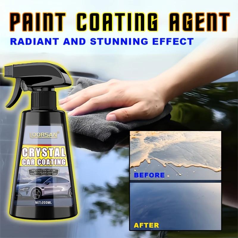 Convient à tous les véhicules, Spray Polish Revêtement de Voiture Cristal Bouclier Ultime 200ml, effet brillant longue durée, résistant aux intempéries