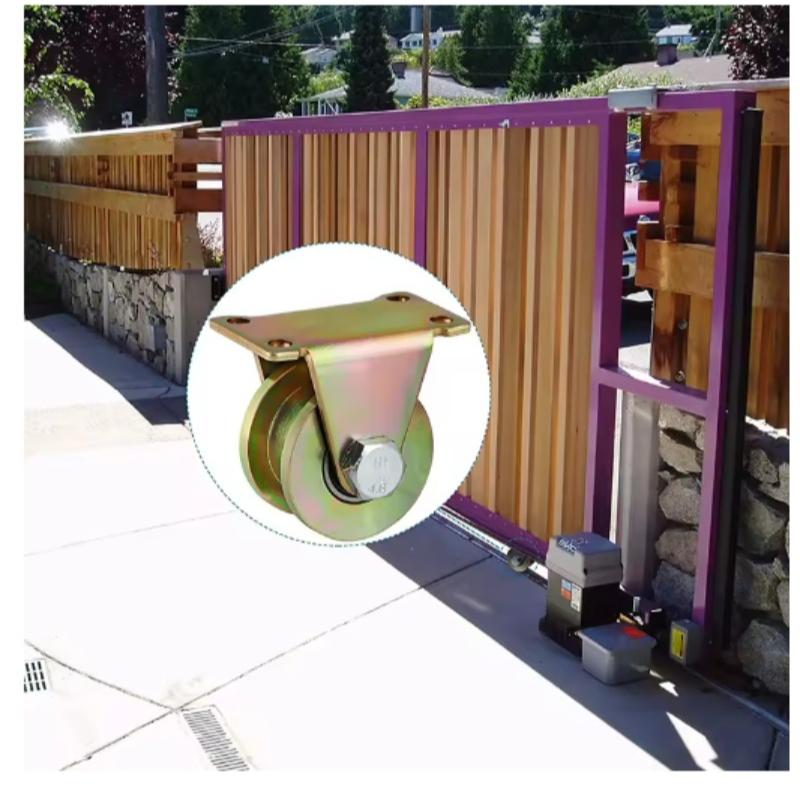 2" Groove Wheel, H-Type Heavy Duty Rigid Caster for Square Tube Track, Rolling Gate, Industrial Machines, Heavy Door, Load 680KG