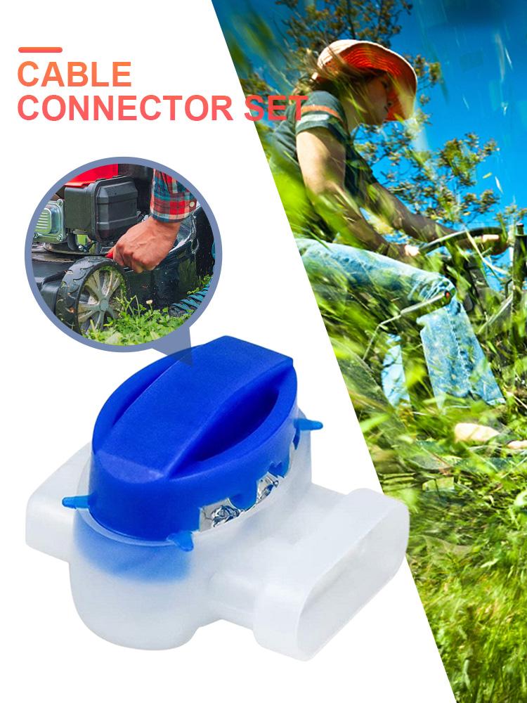 Cable Connector Set Waterproof Connector/Connection Clamps Without Stripping for Gardena/Husqvarna/Worx/Robomow Lawnmower