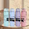 1PC Lake Boat Minimal Line Drawing 750ml Color Plastic Sports Water Bottle Leakproof Flip Straw Lid Suitable for Sports Office Home Use