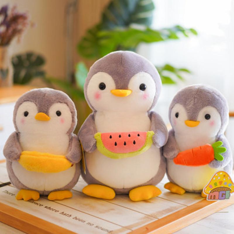Super cute little Q penguin doll girl plush toy small doll bed baby sleeping throw pillow soothing doll