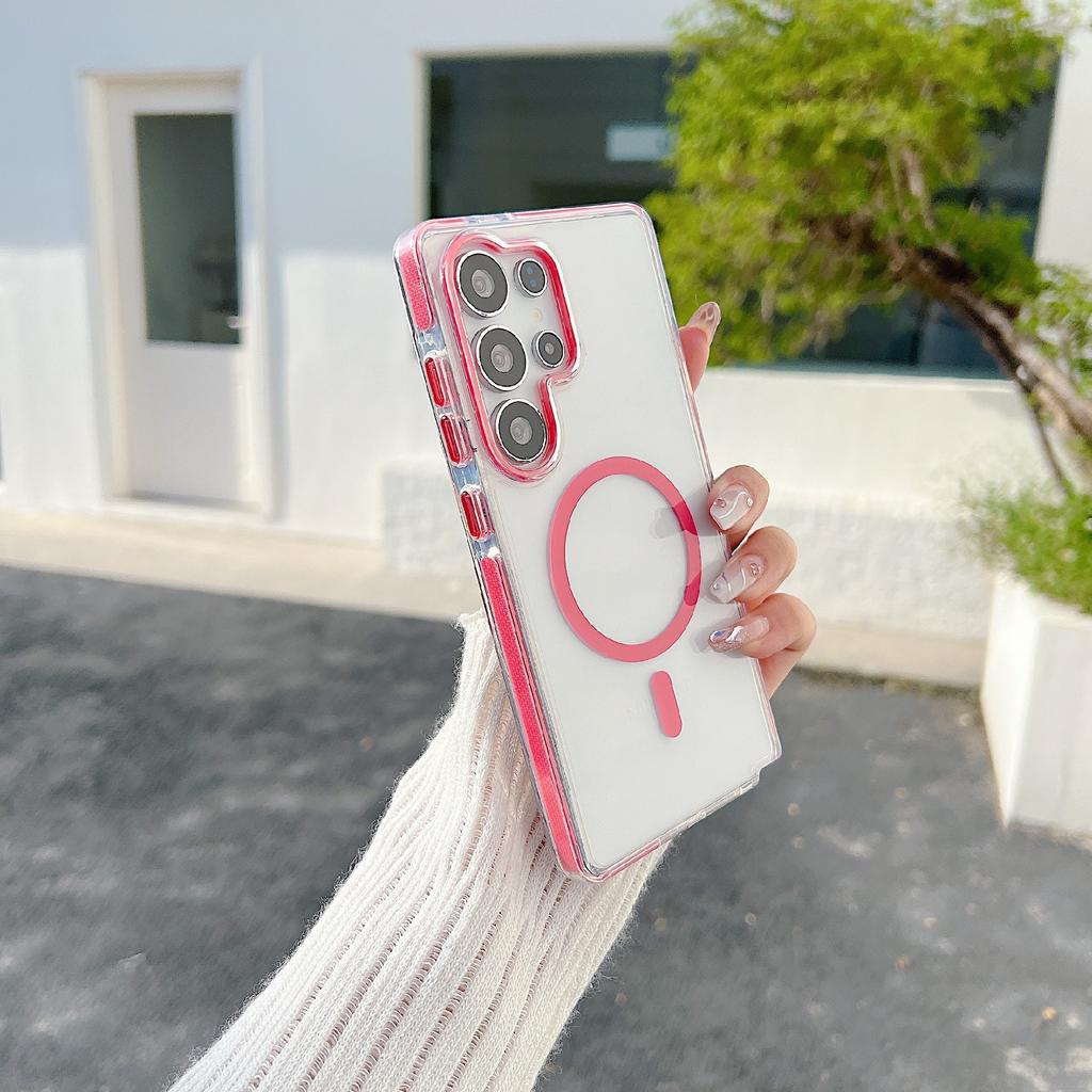 For Samsung Galaxy S25 Ultra Magnetic Case Compatible with MagSafe Clear TPU Phone Back Cover