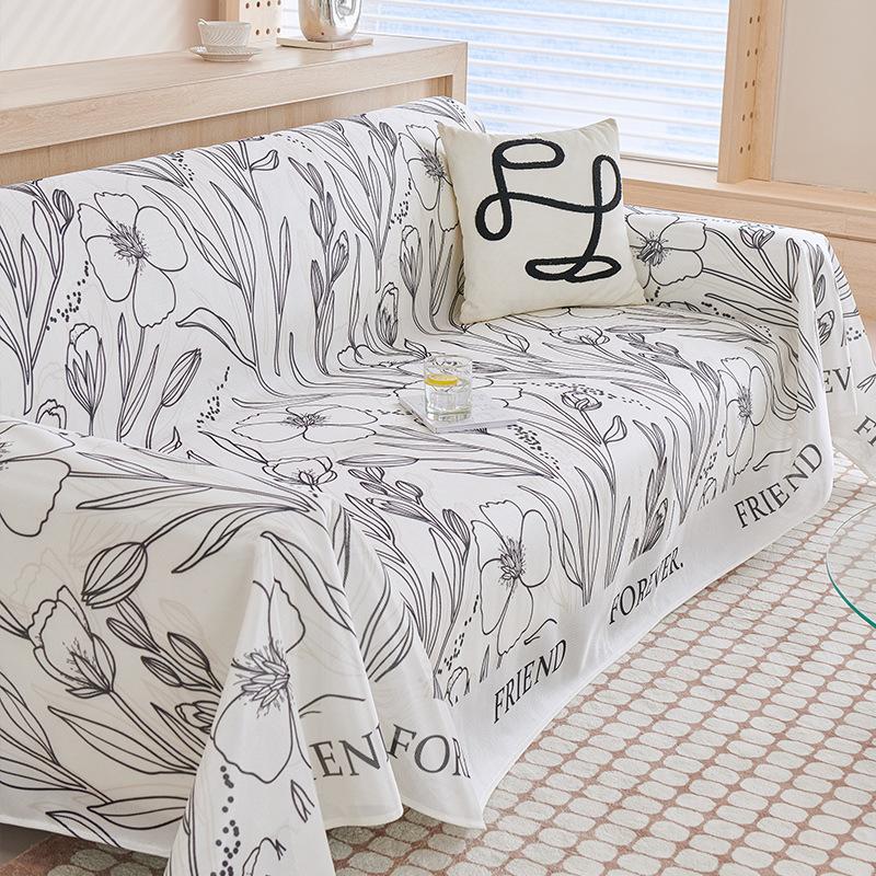 Ice Silk Sofa Cover Cloth Summer  Mat Sofa Mat Artistic Sense Sofa Towel Can Cover Sofa Cover