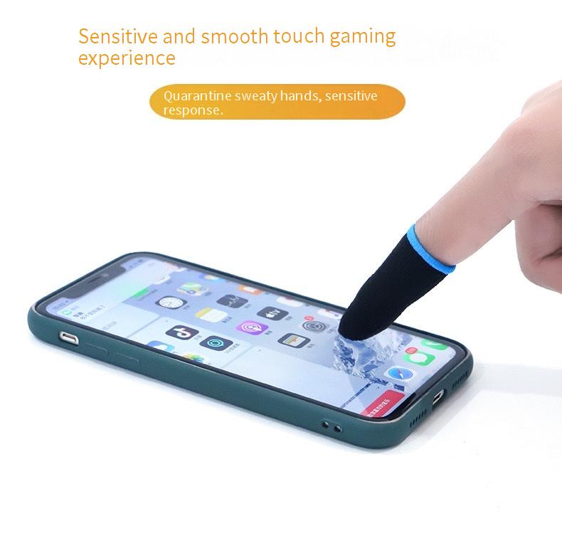 Pár pro PUBG Gaming Návlek na prsty Prodyšné Konečky prstů Odolné proti potu Protiskluzový kryt na konečky prstů Rukavice na palce pro mobilní hru