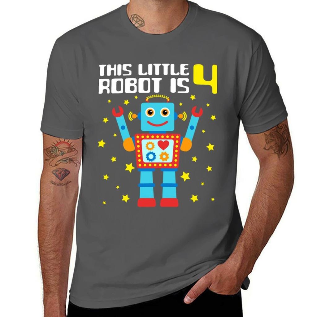 Robot Birthday Tshirt Big And Tall Loose Fit Tshirt
