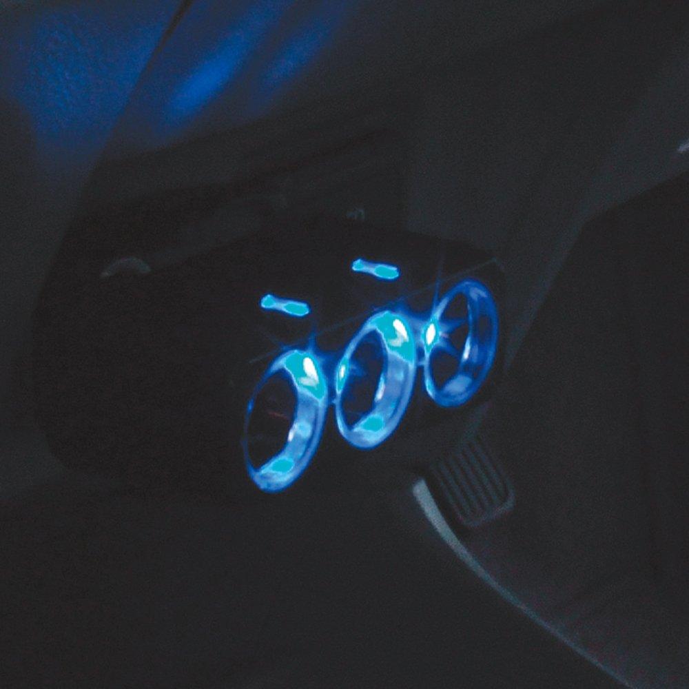Tsuchiya Yac Car Accessories Socket Distributor Light Direction Triple 24V Black 3-Way CE-368